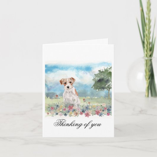 Jack Russell Terrier Folded Note Card Notitiekaartje (Voorkant)