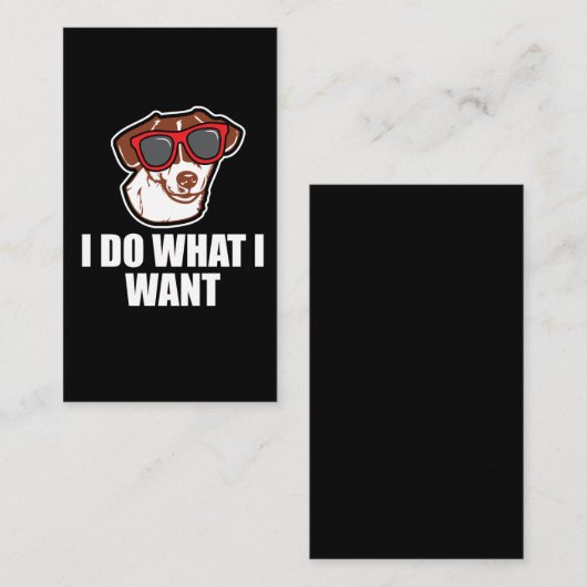 Jack Russell Terrier Funny Dog Gift Visitekaartje (Voorkant / Achterkant)