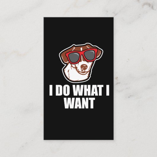 Jack Russell Terrier Funny Dog Gift Visitekaartje (Voorkant)