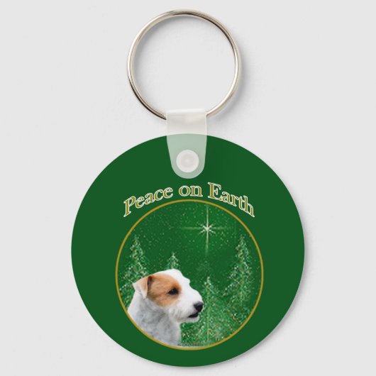 Jack Russell Terrier (gebroken) Peace Sleutelhange Sleutelhanger (Voorkant)