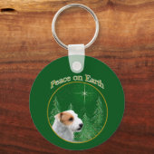 Jack Russell Terrier (gebroken) Peace Sleutelhange Sleutelhanger (Achterkant)