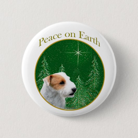 Jack Russell Terrier (gebroken) Vrede Ronde Button 5,7 Cm (Voorkant)