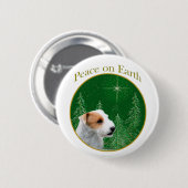 Jack Russell Terrier (gebroken) Vrede Ronde Button 5,7 Cm (Voorkant /achterkant)