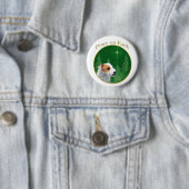 Jack Russell Terrier (gebroken) Vrede Ronde Button 5,7 Cm (In situ)