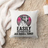 Jack Russell Terrier gemakkelijk afgeleid Vintage  Kussen (Deken)