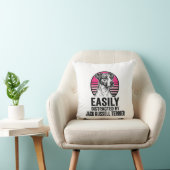 Jack Russell Terrier gemakkelijk afgeleid Vintage  Kussen (Stoel)