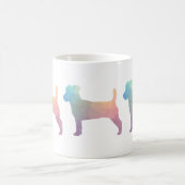 Jack Russell Terrier Geometric Pattern Silhouette Koffiemok (Center)