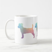 Jack Russell Terrier Geometric Pattern Silhouette Koffiemok (Links)