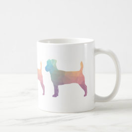 Jack Russell Terrier Geometric Pattern Silhouette Koffiemok