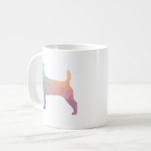 Jack Russell Terrier Geometric Pattern Silhouette Koffiemok (Voorkant links)