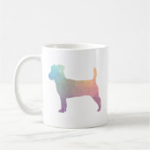 Jack Russell Terrier Geometric Pattern Silhouette Koffiemok (Links)