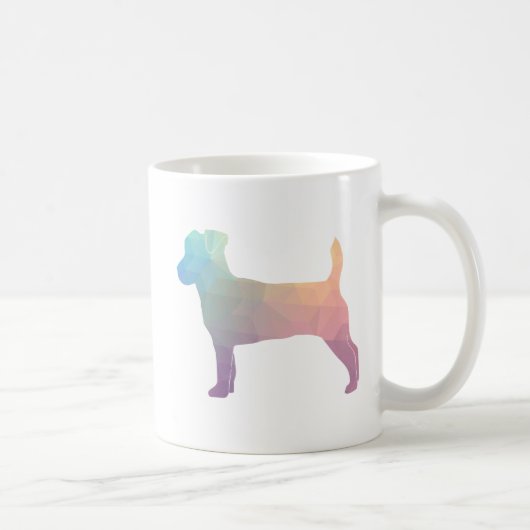 Jack Russell Terrier Geometric Pattern Silhouette Koffiemok (Rechts)