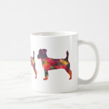 Jack Russell Terrier Geometric Pattern Silhouette