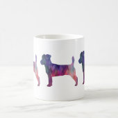 Jack Russell Terrier Geometric Pattern Silhouette Koffiemok (Center)