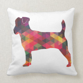Jack Russell Terrier Geometric Pattern Silhouette Kussen