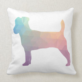 Jack Russell Terrier Geometric Pattern Silhouette Kussen