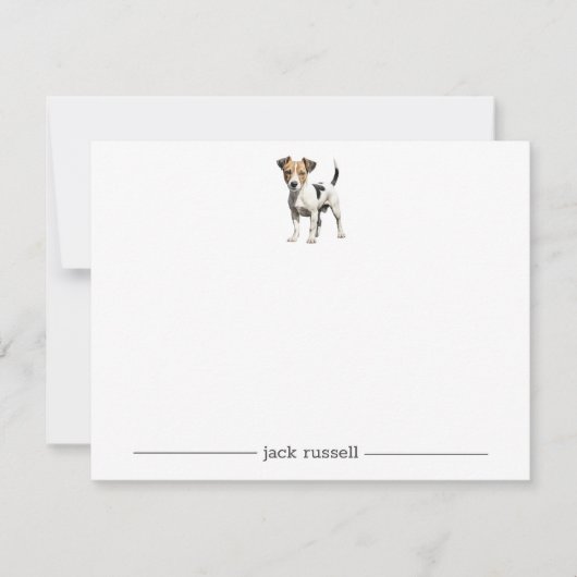 Jack Russell Terrier gepersonaliseerde notitiekaar Notitiekaartje (Voorkant)