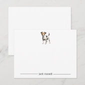 Jack Russell Terrier gepersonaliseerde notitiekaar Notitiekaartje (Voorkant / Achterkant)