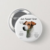 Jack Russell Terrier Geschiedenis Ronde Button 5,7 Cm (Voorkant /achterkant)