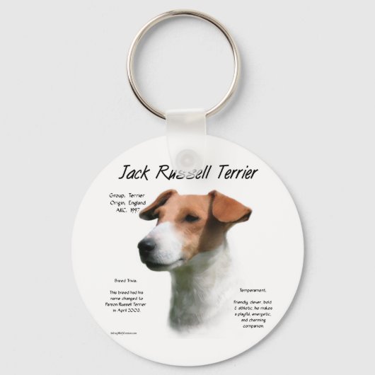 Jack Russell Terrier Geschiedenis Sleutelhanger (Voorkant)