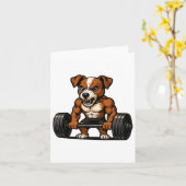 Jack Russell Terrier Gewichtheffen Bodybuilder Wor Kaart (Gele Bloem)