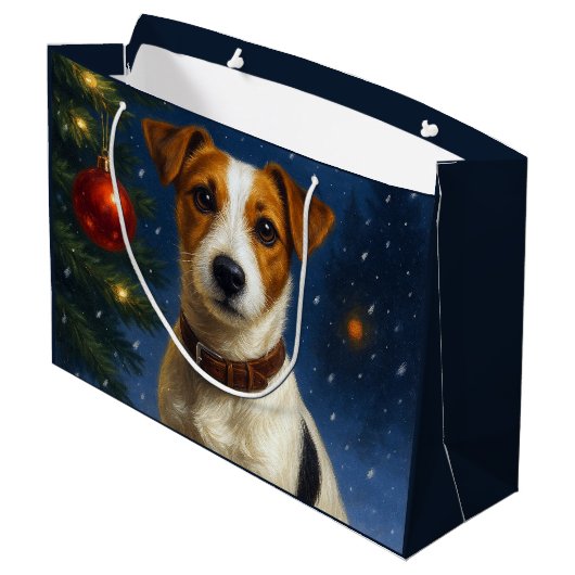 Jack Russell Terrier Gift Bag Groot Cadeauzakje (Achterkant Gekanteld)