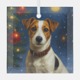 Jack Russell Terrier  Glas Ornament