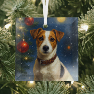 Jack Russell Terrier  Glas Ornament