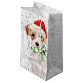 Jack Russell Terrier Grappige Kersthond Klein Cadeauzakje (Voorkant Gekanteld)