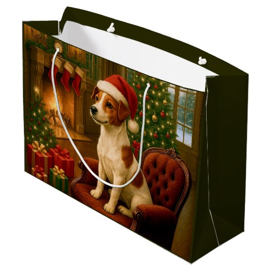 Jack Russell Terrier  Groot Cadeauzakje (Achterkant Gekanteld)