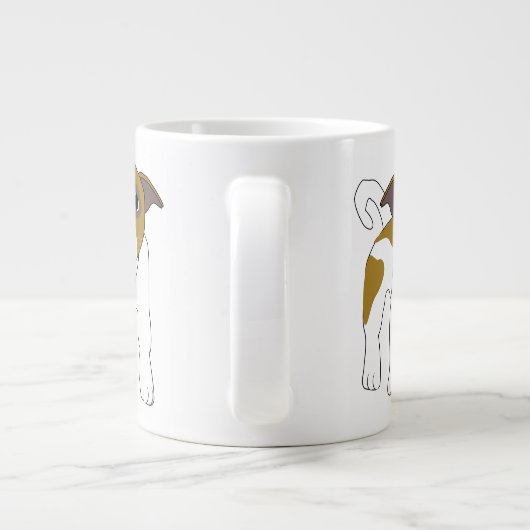 Jack Russell Terrier Grote Koffiekop (Achterkant)