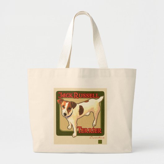 Jack Russell Terrier Grote Tote Bag (Voorkant)