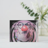 Jack Russell Terrier Happy Birthday Crazy Clown Briefkaart (Staand voorkant)
