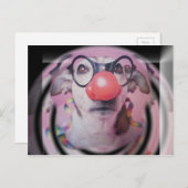 Jack Russell Terrier Happy Birthday Crazy Clown Briefkaart (Voorkant / Achterkant)