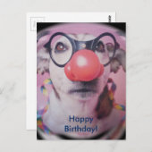 Jack Russell Terrier Happy Birthday Crazy Clown Briefkaart (Voorkant / Achterkant)