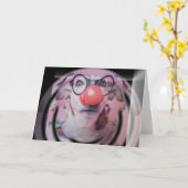 Jack Russell Terrier Happy Birthday Crazy Clown Kaart (Gele Bloem)