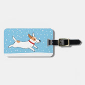 Jack Russell Terrier - Happy Winter Snow Dog Bagagelabel (Voorkant horizontaal)