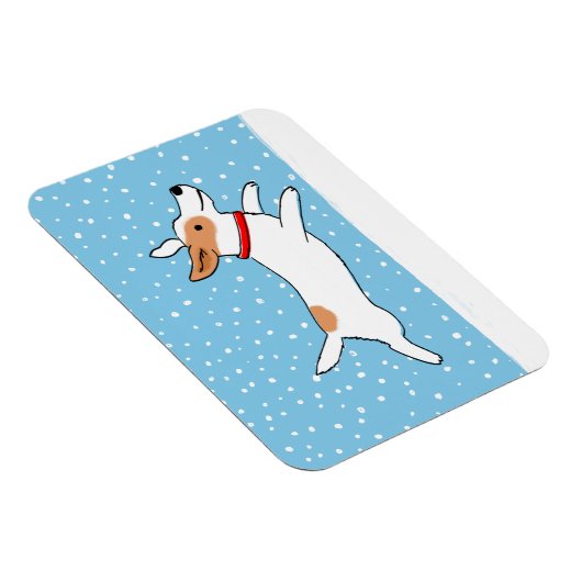 Jack Russell Terrier - Happy Winter Snow Dog Magneet (Rechterzijde)