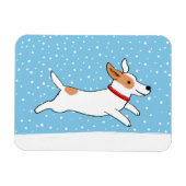 Jack Russell Terrier - Happy Winter Snow Dog Magneet (Horizontaal)