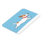 Jack Russell Terrier - Happy Winter Snow Dog Magneet (Linkerzijde)