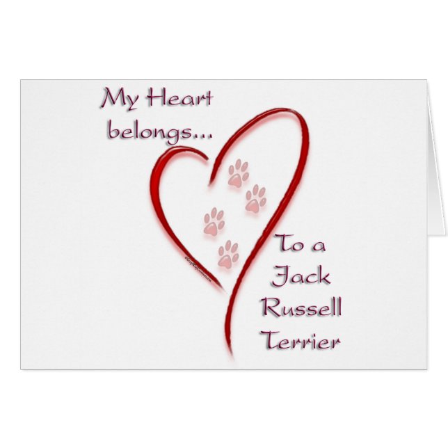 Jack Russell Terrier Heart hoort erbij (Voorkant Horizontaal)