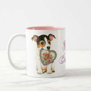 Jack Russell Terrier Heart mama Tweekleurige Koffiemok