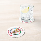 Jack Russell Terrier heeft een prettig kerstfeest Kartonnen Onderzetters (Insitu)