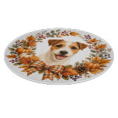 Jack Russell Terrier Herfstkrans Snijplank (Hoek)
