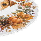 Jack Russell Terrier Herfstkrans Snijplank (Hoek)