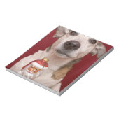 Jack Russell Terrier Holding kerstversiering Notitieblok (Linkerzijde)