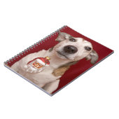 Jack Russell Terrier Holding kerstversiering Notitieboek (Linkerzijde)
