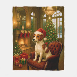 Jack Russell Terrier Holiday Fleece Deken