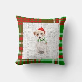 Jack Russell Terrier Holiday met kersthond Kussen