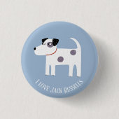 Jack Russell Terrier Hond Aangepaste Tekst Ronde Button 3,2 Cm (Voorkant)